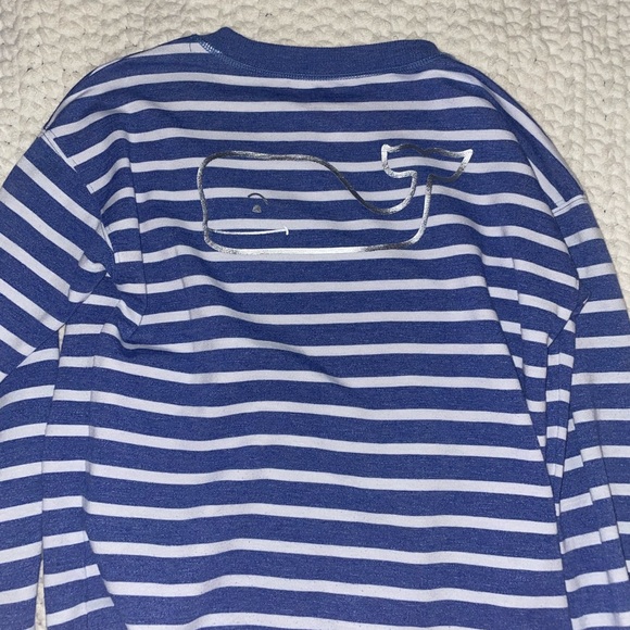 Vineyard Vines Blue and White Striped Long Sleeve Shirt - Picture 2 of 3